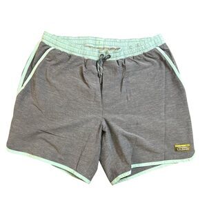 LL Bean All Adventure Swim Shorts Mens Large Blue 7” Lined Swim Wear Outdoor